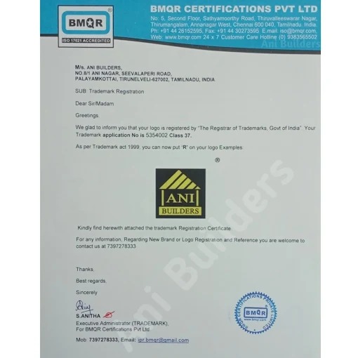 Residential Construction Project - Custom Home and Villa Building Services by Ani Builders Tirunelveli